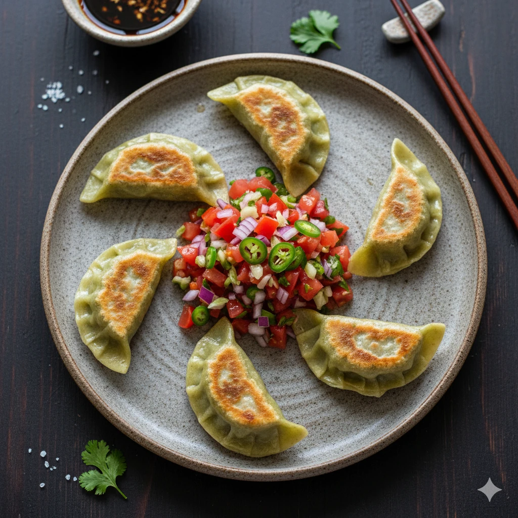 Prawn & pork OR vegetarian dumplings (6/12)